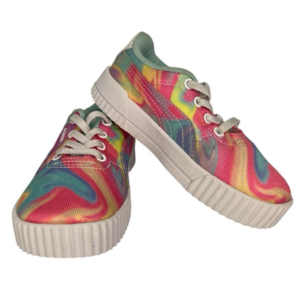 Puma Tie Dye Toddler Low Top Round Toe Slip On Multicolor Sneaker Shoes Sz 8